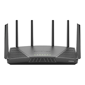Synology RT6600AX - Wireless Router 4-Port-Switch - 1GbE, 2.5GbE - WAN-Ports: 2 - Wi-Fi 6 - Tri-Band