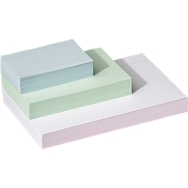 Systeemkaarten, gelinieerd, papier, 100 stuks, wit, A7