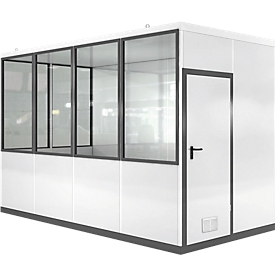Système de chambre mobile WSM, L 4045 x l. 2045 mm, pour usage intérieur, sans fond, blanc gris RAL 9002/gris anthr. RAL 7016