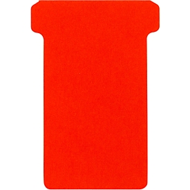 T-Steckkarten, Format 2, B 48 x H 85 mm, für Plantafelelemente 63/48 mm, beschriftbar, FSC®-zertifiziertes Papier, rot, 100 Stück