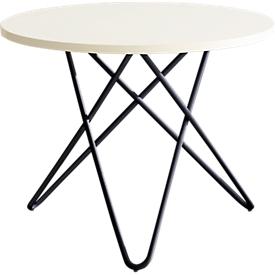 Table d'appoint Alana, Ø 600 x H 450 mm, blanc/graphite 