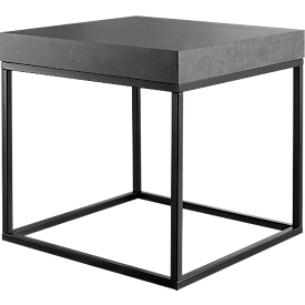 Table d'appoint en béton, 550 x 550 x 530 mm, noir