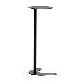 Table d'appoint Leyform, L 335 x P 270 x H 690 mm, acier laqué, noir/noir