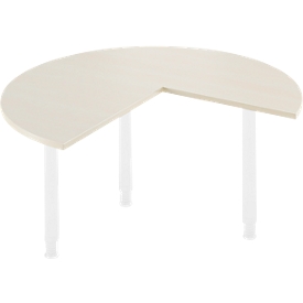 Table d'extension,  Ø 1400 mm, coloris érable/blanc
