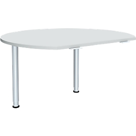 Table d'extension ALICANTE, 2 pieds-support, l. 1200 x P 1047 mm, avec 2 pieds-support, hauteur ajustable,