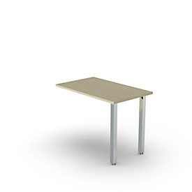 Table d'extension BEXXSTAR, piétement en tube carré, rectangulaire, L 1000 x P 600 x H 720 mm, décor érable