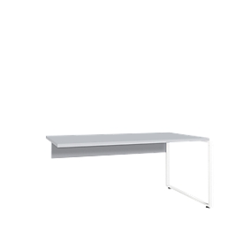 Table d’extension Player, pour bureaux Player avec tiroirs, l. 1200 ou 1700 mm, gris platine