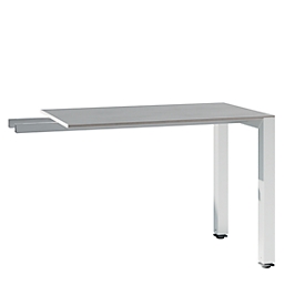 Table d'extension SOLUS PLAY, rectangulaire, l. 1000 x P 600 x H 720 - 820 mm, gris céramique