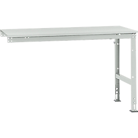 Table d'extension UNIVERSAL Standard Manuflex, 1500 x 800 mm, mélaminé gris clair, gris clair