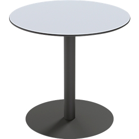 Table d'extérieur Cross - Ø 800 x H 750 mm - pied gris - noir mat