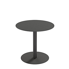Table d'extérieur Cross - Ø 800 x H 750 mm - pied rond noir - noir mat