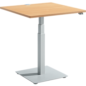 Table de réunion FLEXXAS - réglage électrique de la hauteur - ergonomique - l. 800 x H 635-1285 mm - décor hêtre - notre marque Schäfer Shop Select 