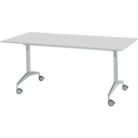 Table de réunion pliable, 1800 x 800 mm, gris clair