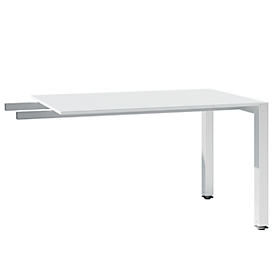 Table de réunion SOLUS PLAY, 4 pieds, hauteur ajustable, l. 2400 x P 1000 mm, blanc