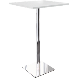 Table haute Habana, carrée, l. 700 x H 1130 mm, blanc 
