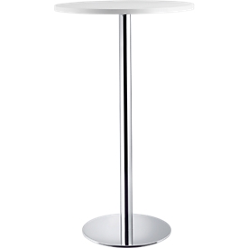 Table haute ronde Habana, Ø 700 x H 1130 mm, blanc 