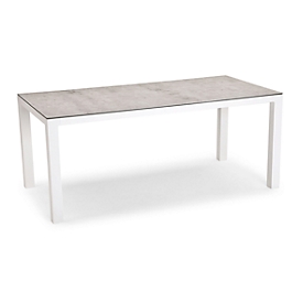 Table Houston, aluminium, rectangulaire, l. 2100 x P 900 mm, blanc