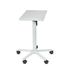 Table pour vidéoprojecteur MAULpro, jusqu'à 30 kg, hauteur réglable en continu, 10 inclinables, 5 roulettes à frein, plateau L 350 x P 500 mm, gris clair