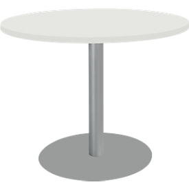 Table ronde Planova Basic - Ø 1000 x H 717 mm  - socle rond - blanc - notre marque Schäfer Shop Select