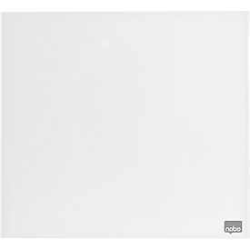 Tableau blanc en verre Nobo, verre de sécurité, sans cadre, magnétique, L 450 x H 450 mm, blanc