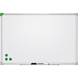 Tableau blanc Franken U-Act!Line®, format portrait et paysage, laqué, magnétique, avec bac de rangement, L 600 x H 400 mm