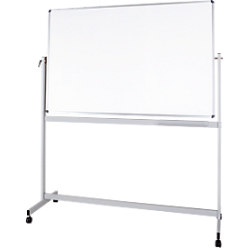 Tableau blanc mobile MAULstandard - utilisable des 2 côtés - plastifié - tableau pivotant - L 1500 x H 1000 mm