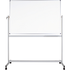Tableau blanc mobile MAULstandard - utilisable des 2 côtés - plastifié - tableau pivotant - L 2000 x H 1000 mm