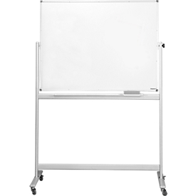 Tableau blanc pivotant magnetoplan®, mobile, émaillé, l. 1200 x H 900 mm