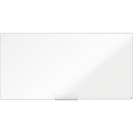 Tableau blanc Prestige nobo - cadre alu - surface Nano Clean - l. 2000 x H 1000 mm - avec auget