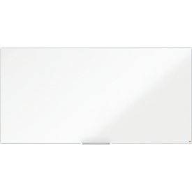 Tableau blanc Prestige nobo - cadre alu - surface Nano Clean - l. 2400 x H 1200 mm - avec auget