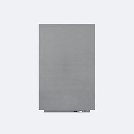 Tableau blanc Rocada SKIN PRO, sans cadre, modulaire, format vertical/transversal, magnétique, bac de rangement, L 750 x H 1150 mm, acier revêtu, aluminium blanc RAL 9006