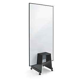 Tableau blanc Sigel Meet up MU021, utilisable des deux côtés, magnétique, avec pieds en silicone, L 1 800 x H 900 mm, métal et aluminium, blanc/noir