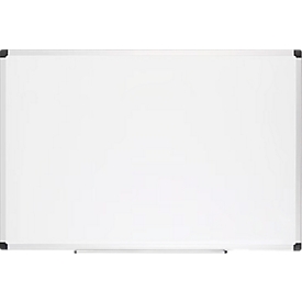 Tableau blanc Ultradex economy, format vertical/transversal, émaillé, magnétique, plateau de rangement, impression personnalisée, L 600 x P 10 x H 450 mm