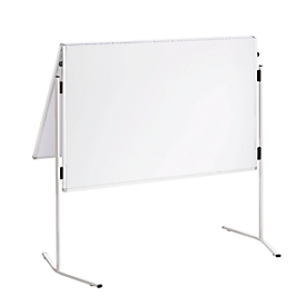 Tableau de présentation Franken ECO, 1200 x 750/1500 mm, pliable, recto-verso, avec roulettes, blanc/carton