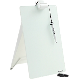 Tableau en verre Nobo Diamond, à poser, l. 216 x P 30 x H 297 mm, avec marqueur blanc