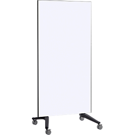 Tableau mobile en verre Legamaster, blanc, magnétique, utilisable des deux côtés, L 900 x H 1750 mm