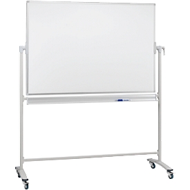 Tableau pivotant et mobile Franken - utilisable des  2 côtés - laqué - l. 1500 x H 1000 mm - blanc