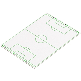Tableau tactique Taktiboard Soccer, pour le football, autocollant, inscriptible, effaçable à sec, L 210 x H 148 mm, carton revêtu, transparent