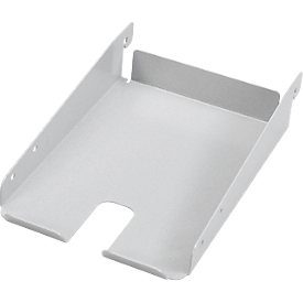 Tablette en acier Treston ASSA5, pour profilé de caisse table d'emballage, DIN A5, évidement pour dérouleur de ruban adhésif ou scanner à main, gris clair