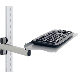 Tablette pour clavier et souris avec bras articulé System Flex Hüdig+Rocholz, hauteur ajustable