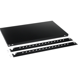 Tablette pour rayonnage de base/extension ORDO Business, réglable en hauteur, épaisseur 40 mm, charge max. 140 kg, L 750 x P 400 x H 40 mm, acier, noir