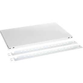 Tablette supplémentaire ORDO Professional, réglable en hauteur, charge max. 140 kg, L 750 x P 400 x H 40 mm, acier, blanc trafic RAL 9016