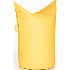 Tabouret bas Zipfel WERTHER, pour extérieur, tissu hauteur d'assise 500 mm, poignée incluse, citron