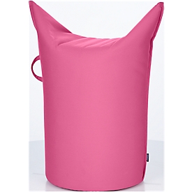 Tabouret bas Zipfel WERTHER, pour extérieur, tissu hauteur d'assise 500 mm, poignée incluse, rose