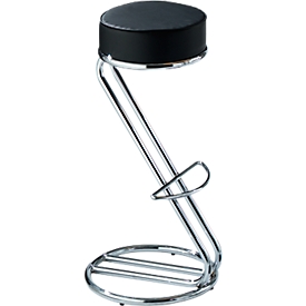 Tabouret de bar Zeta, noir, 2 pièces