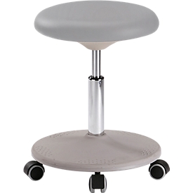Tabouret de travail Labster 9107, mousse intégrale, gris