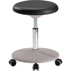 Tabouret de travail Labster 9107, mousse intégrale, noir