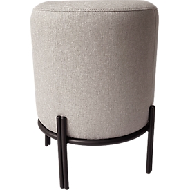 Tabouret Nest Meet by Paperflow - hauteur d'assise 490 mm - tube d'acier noir - polyester gris