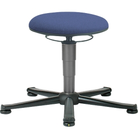 Tabouret pivotant ESD, tissu, avec patins, bleu
