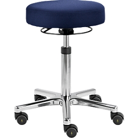 Tabouret pivotant TEC basic IS 1999 ESD, conducteur ESD, hauteur ajustable, siège rembourré ergonom., bleu foncé